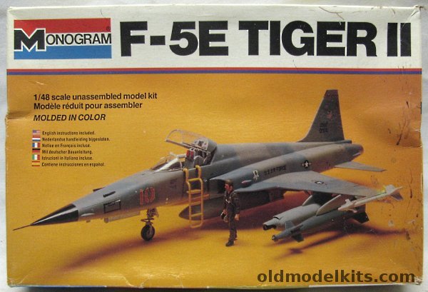 Monogram 1/48 Northrop F-5E Tiger II, 5407 plastic model kit